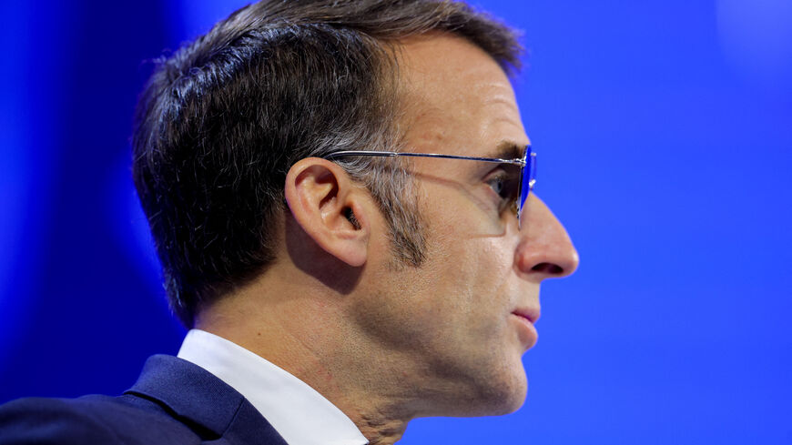 France's President Emmanuel Macron attends the 56th annual World Economic Forum (WEF) meeting in Davos, Switzerland, January 20, 2026. REUTERS/Denis Balibouse