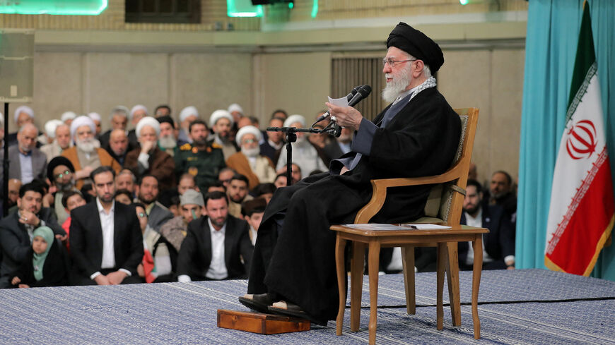 Iran's Supreme Leader Ayatollah Ali Khamenei speaks during a meeting in Tehran, Iran, January 17, 2026. Office of the Iranian Supreme Leader/WANA (West Asia News Agency)/Handout via REUTERS