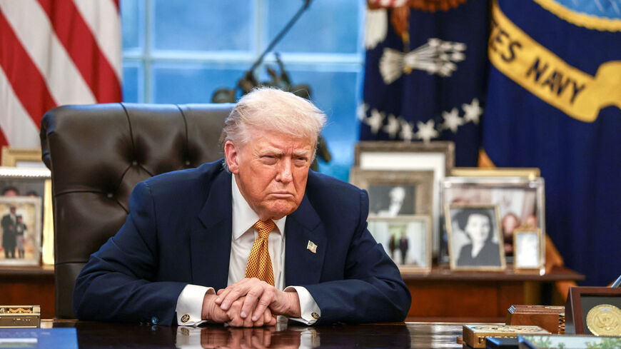 U.S. President Donald Trump is interviewed by Reuters White House correspondent Steve Holland (not pictured) during an exclusive interview in the Oval Office in the White House in Washington, D.C., U.S., January 14, 2026. REUTERS/Evelyn Hockstein