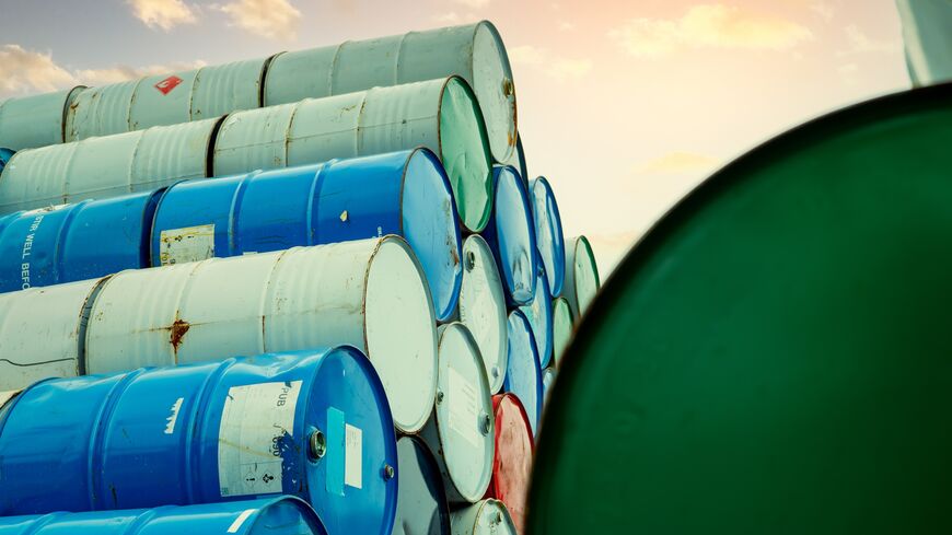 Old chemical barrels. 