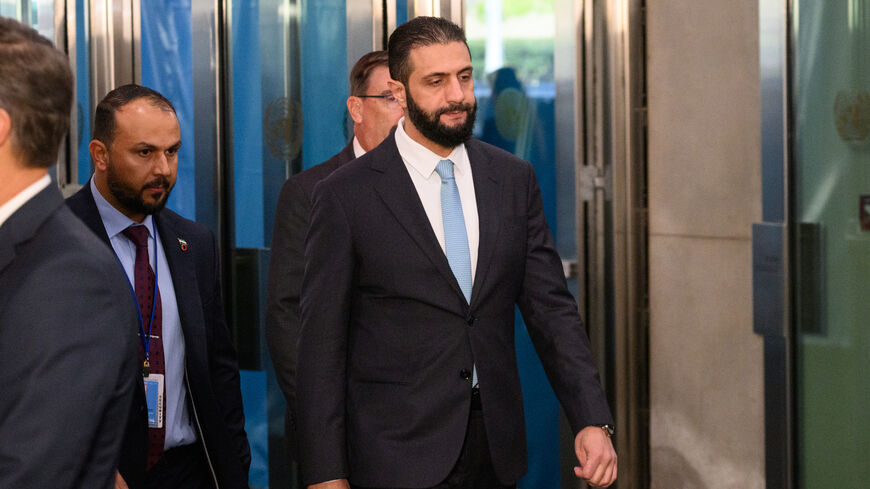 President of Syria Ahmed al-Shara arrives for the 80th session of the UN’s General Assembly (UNGA) at UN Headquarters on Sept. 23, 2025 in New York City. — Alexi J. Rosenfeld/Getty Images