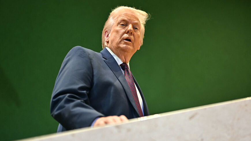 US President Donald Trump looks on after the "Board of Peace" meeting during the World Economic Forum (WEF) annual meeting in Davos on Jan. 22, 2026.