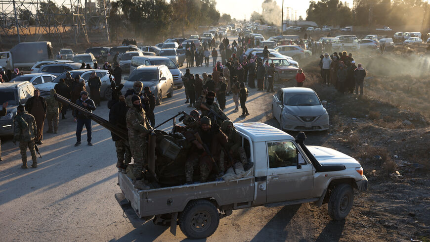 RAQQA, SYRIA - JANUARY 19: Syrian government forces are deployed near Al-Aqtan prison on January 19, 2026 in Raqqa, Syria. Yesterday, the Syrian government announced that a nationwide ceasefire deal had been reached with the Kurdish-led Syrian Democratic Forces (SDF), who had been clashing with government forces in recent weeks. The Kurdish-led force, a long-time ally of the United States in the fight against ISIS, had controlled large swaths of northwest Syria during the years of the country's civil war. T