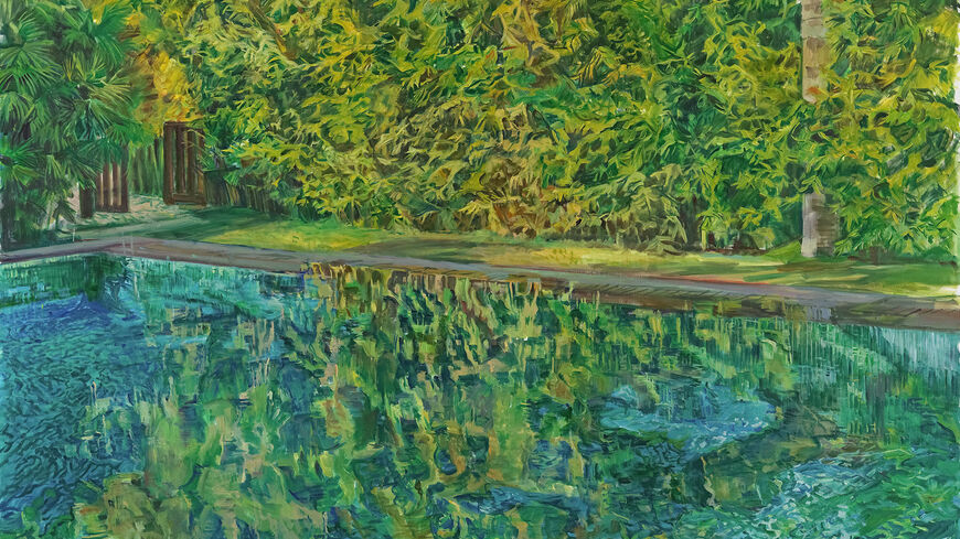 “Green Reflection.” Oil on canvas. By Claire Arkas. (Photo courtesy of the artist)