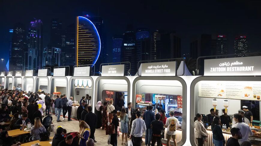 People visit food stalls during the 2025 Qatar International Food Festival in Doha. (Photo courtesy of Visit Qatar)