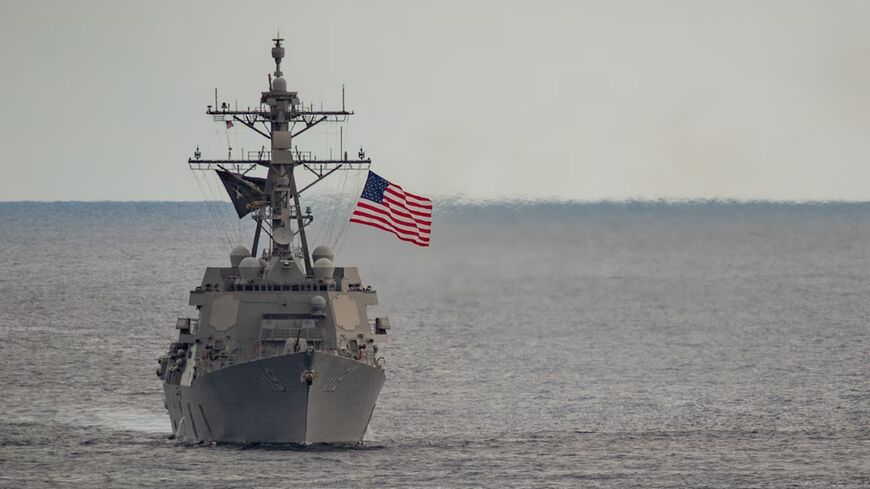A view of the guided missile destroyer USS Delbert D. Black in the Mediterranean Sea, on Dec. 31, 2023.
