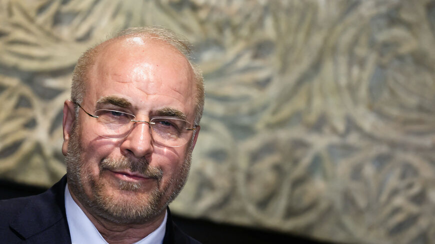 Iranian Parliament Speaker Mohammad Baqer Qalibaf looks on after a press conference with Lebanese Parliament Speaker Nabih Berri, in Beirut, Lebanon, October 12, 2024. REUTERS/Amr Abdallah Dalsh