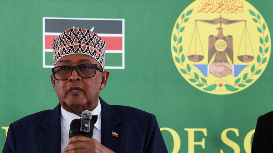 Somaliland President Abdirahman Mohamed Abdullahi speaks during the unveiling of the Somaliland Mission premises in Nairobi, Kenya May 29, 2025. REUTERS/Monicah Mwangi