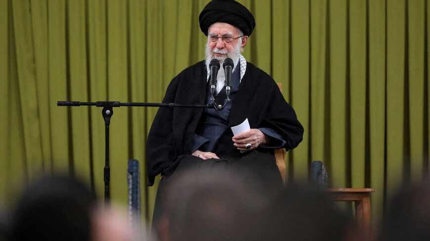 FILE PHOTO: Iran's Supreme Leader Ayatollah Ali Khamenei speaks during a meeting in Tehran, Iran, February 1, 2026. Office of the Iranian Supreme Leader/WANA (West Asia News Agency)/Handout via REUTERS/File Photo