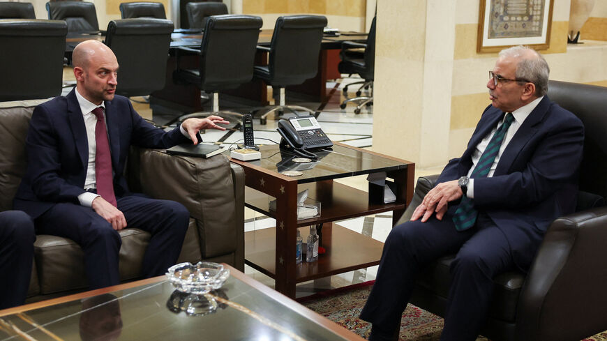 French Minister for Europe and Foreign Affairs Jean-Noel Barrot meets with Lebanon's Prime Minister Nawaf Salam, in Beirut, Lebanon, February 6, 2026. REUTERS/Mohamed Azakir