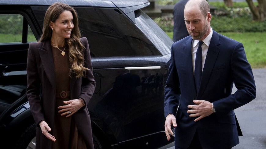 The Prince and Princess of Wales arrive ahead of an audience with the Archbishop of Canterbury, Dame Sarah Mullally, at Lambeth Palace, London, Britain, Thursday, February 5, 2026. Aaron Chown/Pool via REUTERS