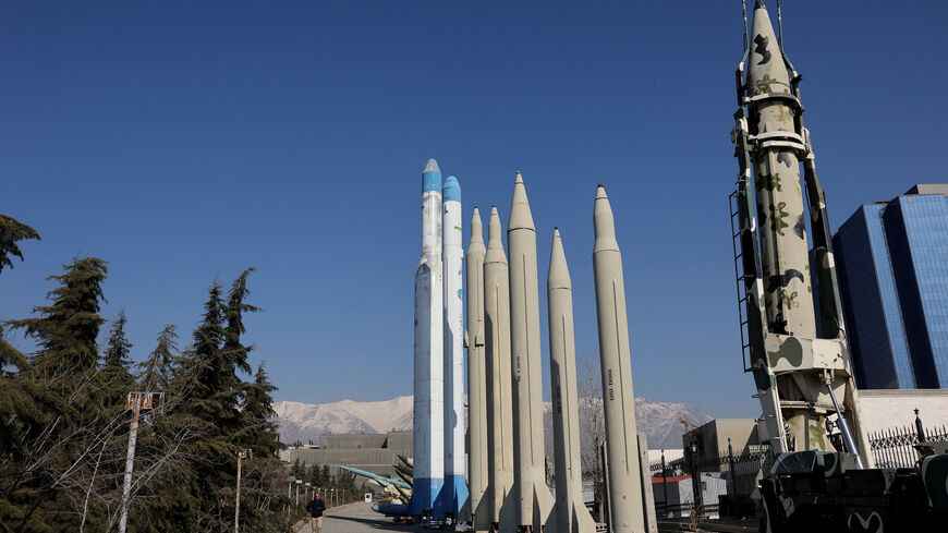 Iranian missiles are displayed in a park in Tehran, Iran, January 31, 2026. Majid Asgaripour/WANA (West Asia News Agency) via REUTERS ATTENTION EDITORS - THIS PICTURE WAS PROVIDED BY A THIRD PARTY