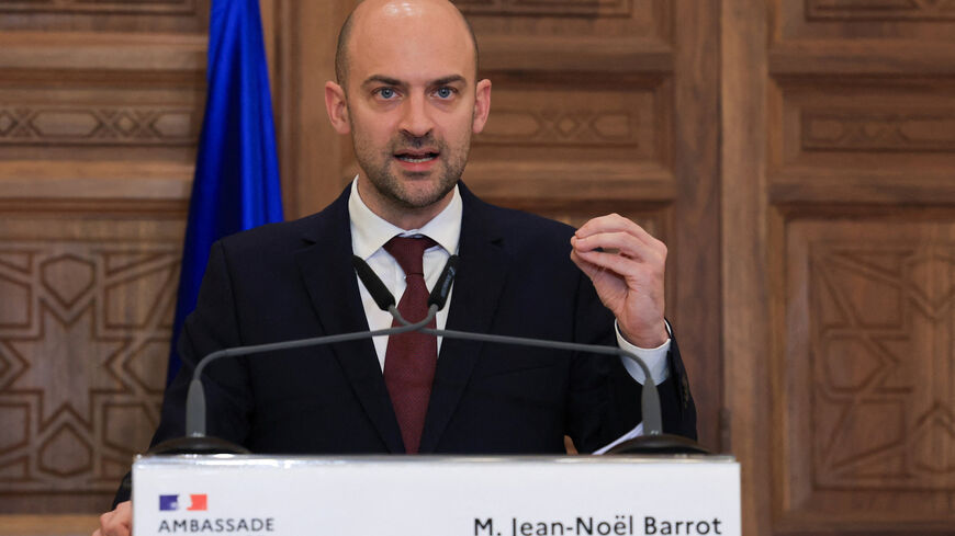 French Minister for Europe and Foreign Affairs Jean-Noel Barrot holds a press conference at the Pine Residence, the official residence of the French ambassador to Lebanon, in Beirut, Lebanon February 6, 2026. REUTERS/Mohamed Azakir