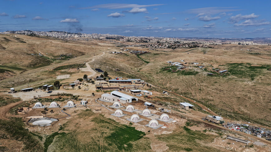 A drone view shows Kedar Sheep farm, an Israeli outpost in the Israeli-occupied West Bank, January 20, 2026. REUTERS/Ilan Rosenberg