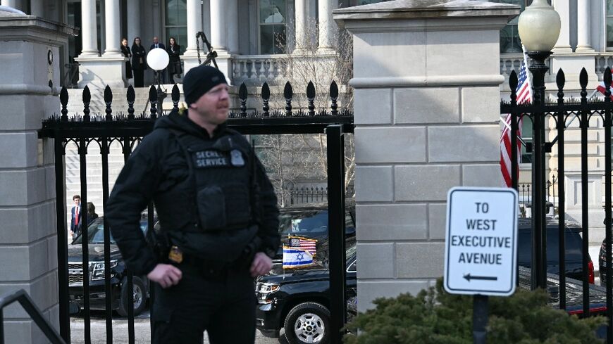 Israeli Prime Minister Benjamin Netanyahu arrived at the White House via a side entrance