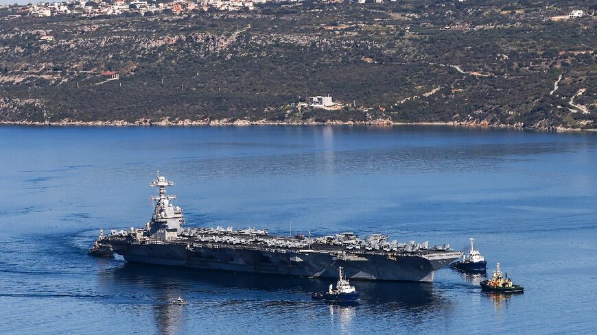 The USS Gerald R. Ford departed Souda Bay on the Greek island of Crete on February 26