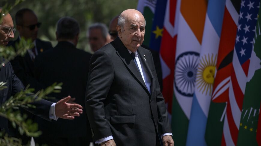 President of Algeria Abdelmadjid Tebboune arrives at Borgo Egnazia on day two of the 50th G7 summit, on June 14, 2024.