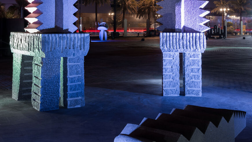 A view of works by Irena Posner at Tuwaiq Sculpture 2026. (Photo courtesy of Tuwaiq Sculpture)