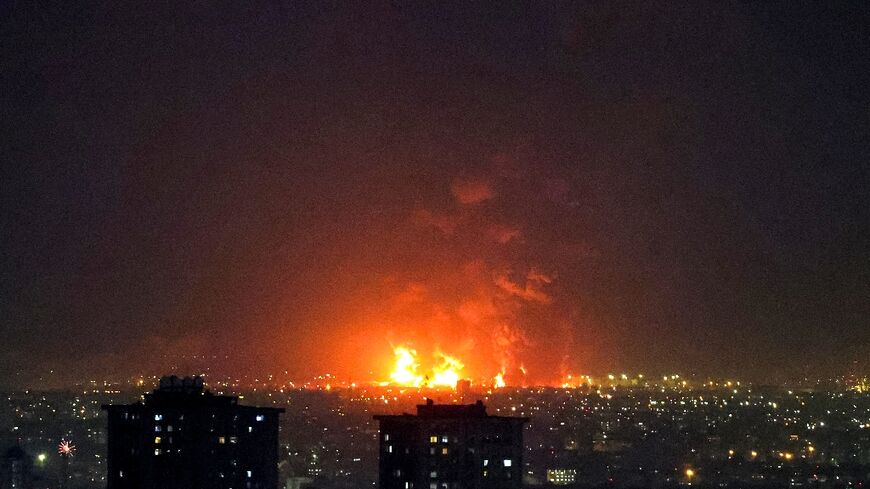 Explosions were seen in Tehran during airstrikes on an oil refinery in the capital