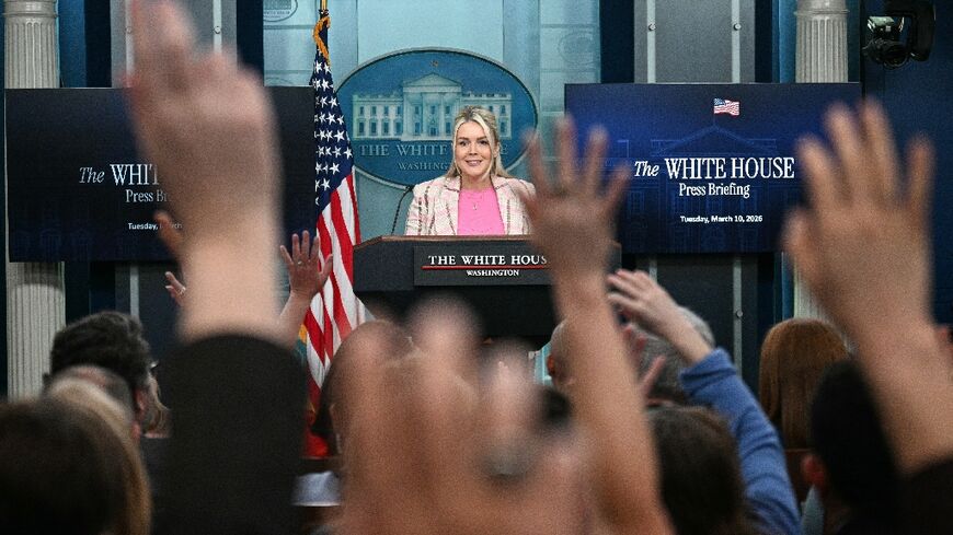 White House Press Secretary Karoline Leavitt takes questions during a press briefing