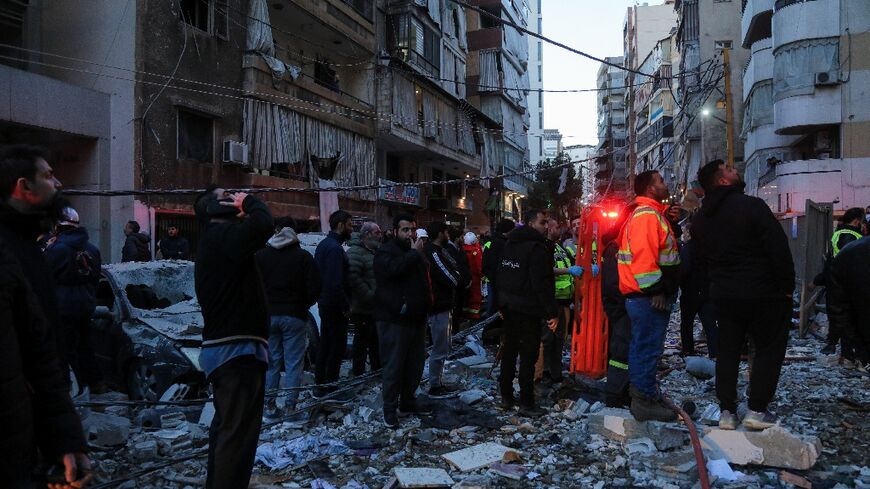 The strike wounded four people