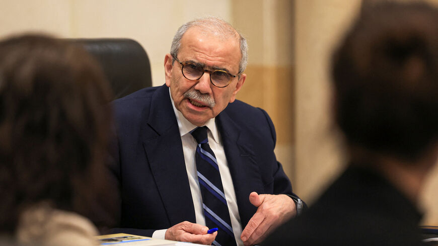 Lebanese Prime Minister Nawaf Salam speaks to journalists at the government headquarters in Beirut, Lebanon, December 3, 2025. REUTERS/Mohamed Azakir