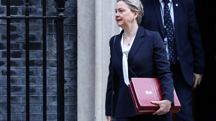 British Foreign Secretary Yvette Cooper leaves following a cabinet meeting at Downing Street, in London, Britain, March 3, 2026. REUTERS/Toby Melville