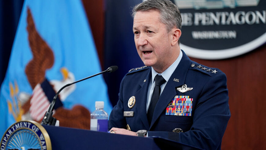 Chairman of the Joint Chiefs of Staff General Dan Caine holds a briefing amid the U.S.-Israeli conflict with Iran, at the Pentagon in Washington, D.C., U.S., March 2, 2026. REUTERS/Elizabeth Frantz