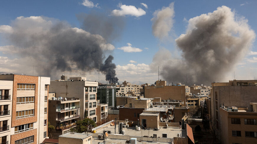 Smoke rises following an explosion in Tehran, Iran, March 1.  Majid Asgaripour/WANA