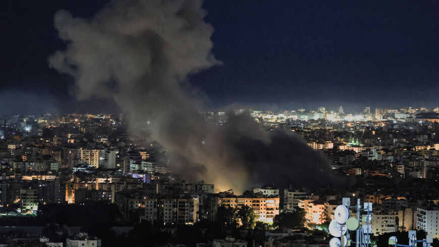Smoke billows following strikes on Beirut's southern suburbs, following an escalation between Hezbollah and Israel amid the U.S.-Israeli conflict with Iran, as seen from Baabda, Lebanon, March 5, 2026. REUTERS/Mohamed Azakir