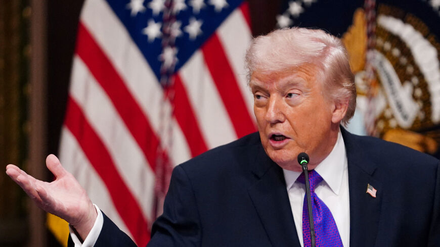 U.S. President Donald Trump speaks during a roundtable on the Ratepayer Protection Pledge in the Indian Treaty Room in the Eisenhower Executive Office Building (EEOB) on the White House campus in Washington, D.C., U.S., March 4, 2026. REUTERS/Nathan Howard
