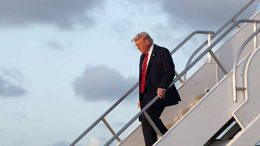 U.S. President Donald Trump arrives in Miami, Florida, U.S., March 7, 2026. REUTERS/Kevin Lamarque