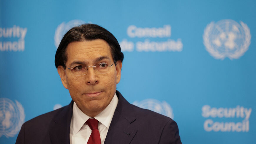 Israel's Permanent Representative to the United Nations Danny Danon speaks to the press at U.N. headquarters, after the U.S. and Israel launched strikes on Iran, in New York City, U.S. March 2, 2026. REUTERS/Jeenah Moon