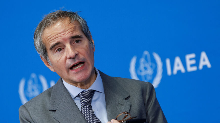 IAEA's Rafael Grossi speaks to reporters at quarterly Board of Governors meeting in Vienna, Austria, March 2, 2026. REUTERS/Lisa Leutner