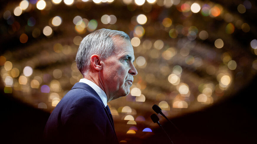 Canada's Prime Minister Mark Carney speaks, before a dinner hosted by the Canada-China Business Council, during the first visit by a Canadian prime minister to China since 2017, in Beijing, China, January 16, 2026. REUTERS/Carlos Osorio