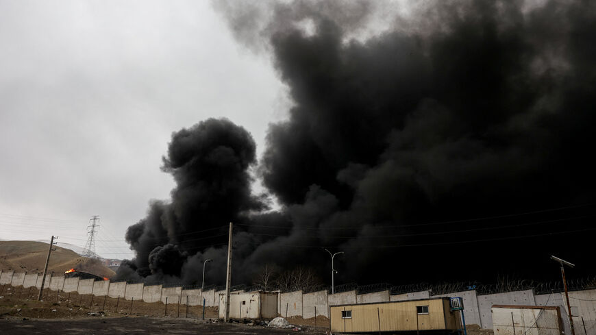 Smoke rises after a reported strike on Shahran fuel tanks, amid the U.S.-Israeli conflict with Iran, in Tehran, Iran, March 8, 2026. Majid Asgaripour/WANA (West Asia News Agency) via REUTERS
