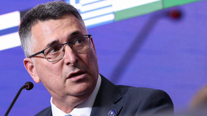 FILE PHOTO: Israeli Foreign Minister Gideon Saar attends the inaugural Board of Peace meeting at the U.S. Institute of Peace in Washington, D.C., U.S., February 19, 2026. REUTERS/Kevin Lamarque/File Photo