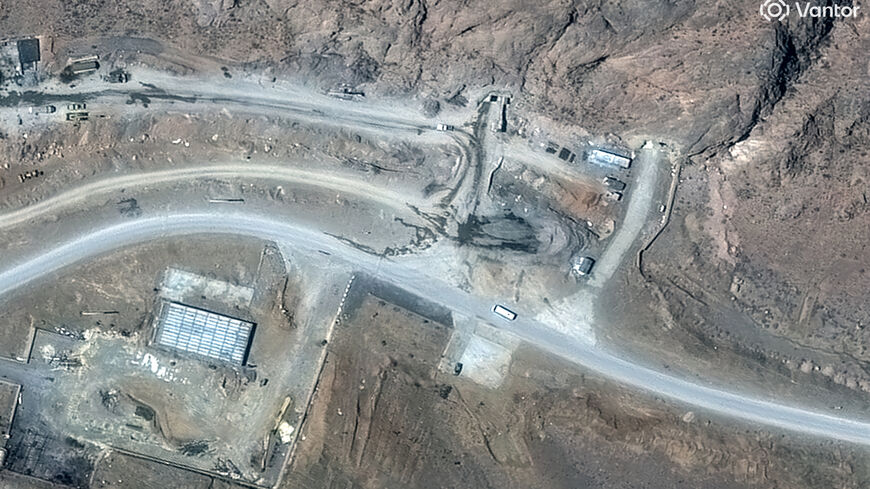 A satellite image shows tunnel entrances at Isfahan missile complex before reported airstrikes, in Isfahan, Isfahan Province, Iran, February 27, 2026. Vantor/Handout via REUTERS