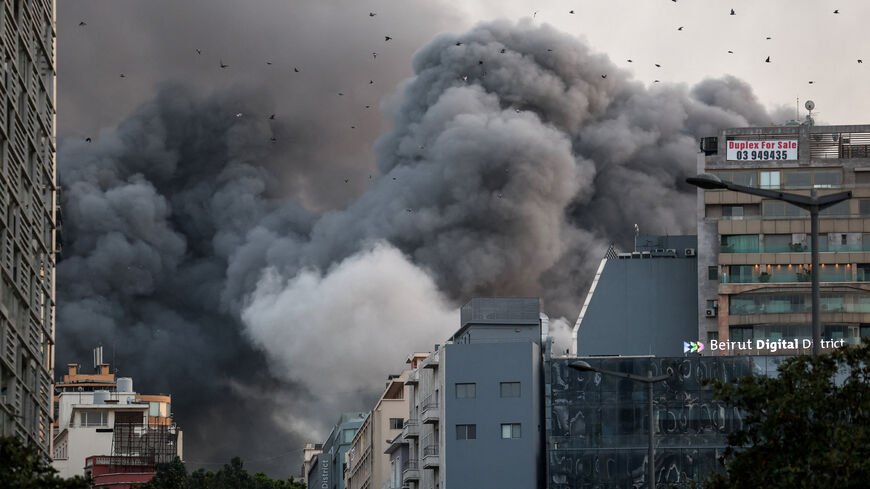 Smoke rises after an Israeli strike in central Beirut's Bachoura neighbourhood, following an escalation between Hezbollah and Israel, amid the U.S.-Israeli conflict with Iran, in Beirut, Lebanon, March 12, 2026. REUTERS/Claudia Greco