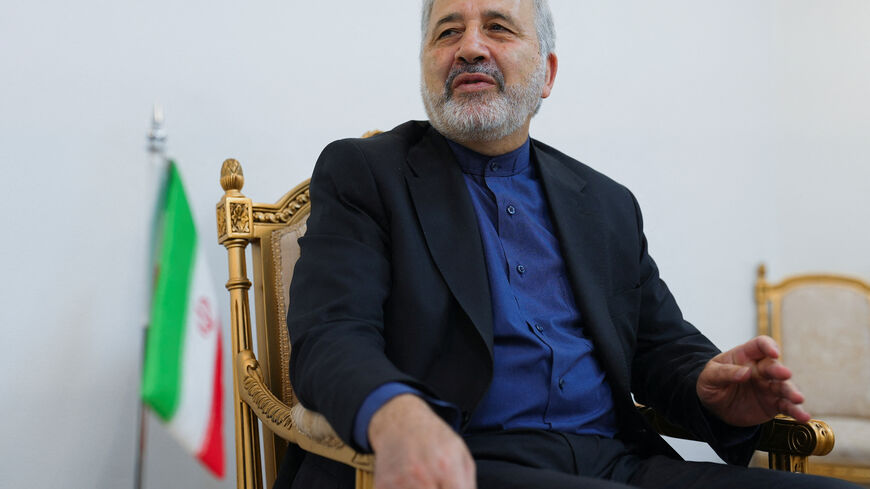 Iranian ambassador to Saudi Arabia, Alireza Enayati, speaks to Reuters during an interview in Riyadh, Saudi Arabia, March 12, 2026. REUTERS/Mohammed Benmansour