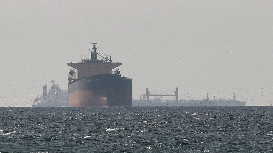 FILE PHOTO: Tankers sail in the Gulf, near the Strait of Hormuz, as seen from northern Ras al-Khaimah, near the border with Oman’s Musandam governance, amid the U.S.-Israeli conflict with Iran, in United Arab Emirates, March 11, 2026. REUTERS/Stringer/File Photo