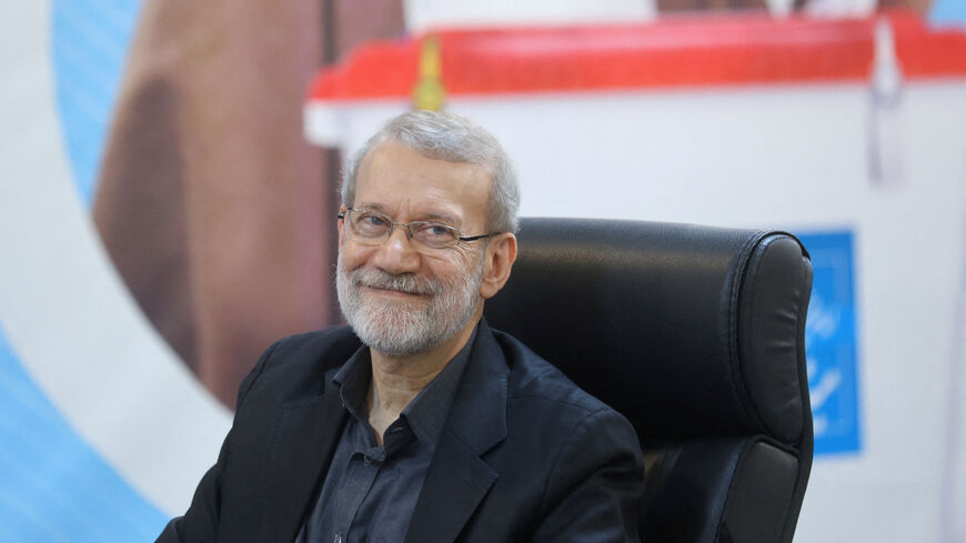 FILE PHOTO: Ali Larijani, former chairman of the parliament of Iran, reacts as he registers as a candidate for the presidential election at the Interior Ministry, in Tehran, Iran May 31, 2024. Majid Asgaripour/WANA (West Asia News Agency) via REUTERS/File Photo