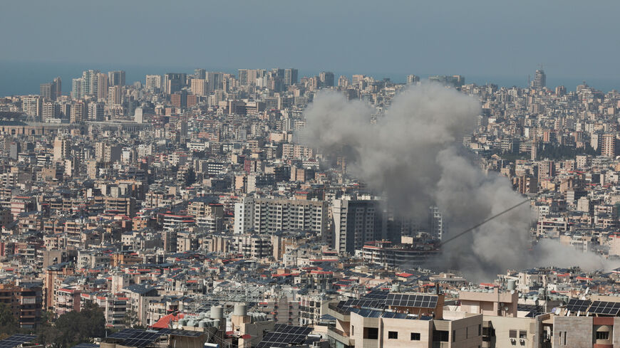 Smoke rises after an Israeli strike following an escalation between Hezbollah and Israel, amid the U.S.-Israeli conflict with Iran, in the southern suburbs of Beirut, Lebanon, March 17, 2026.  REUTERS/Mahmoud Hassano