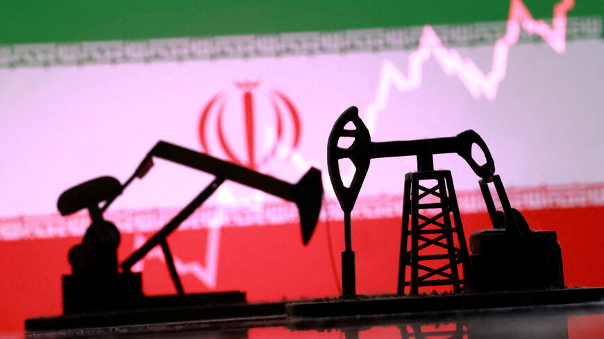 FILE PHOTO: 3D-printed oil pump jacks, Iranian flag, and a rising stock graph appear in this illustration taken March 2, 2026. REUTERS/Dado Ruvic/Illustration/File Photo