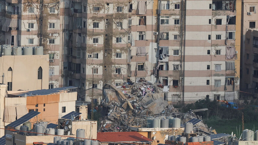Debris and damaged buildings in the aftermath of Israeli strikes, amid escalating hostilities between Israel and Hezbollah, as the U.S.-Israeli conflict with Iran continues, in Beirut's southern suburbs, Lebanon, March 25, 2026. REUTERS/Amr Abdallah Dalsh