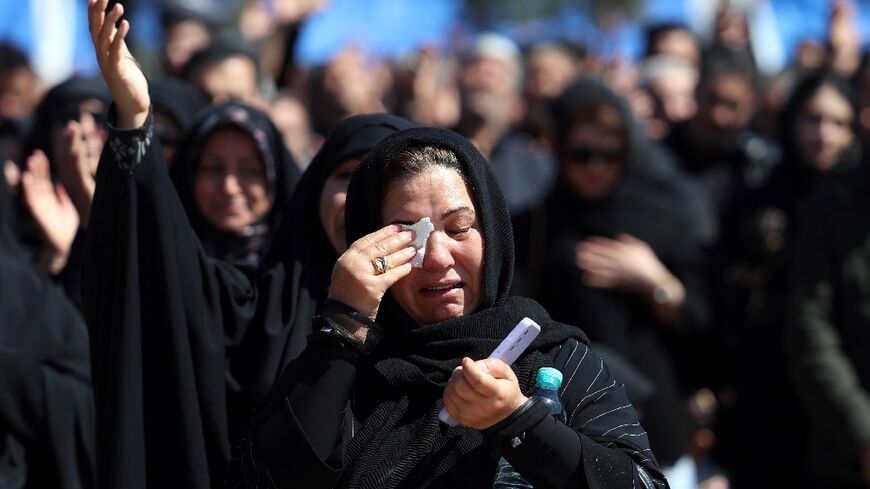 Iranian women mourn victims of the Middle East war in southern Tehran 