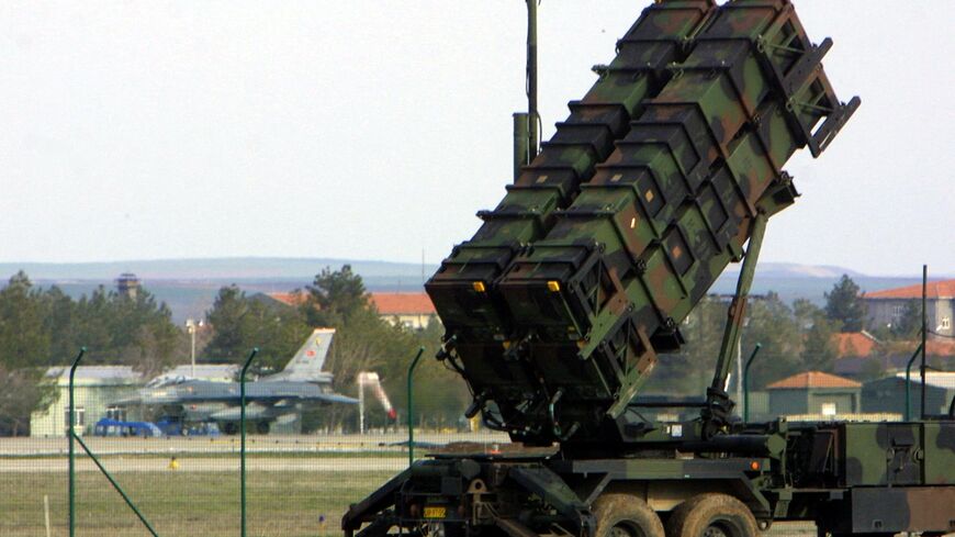 A Patriot anti-missile battery launcher, deployed by Dutch NATO soldiers, is seen March 11, 2003 at the Diyarbakir military airport in southeastern Turkey. 