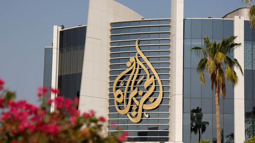 This picture taken on August 11, 2025, shows the headquarters of the Qatari state-funded news television network Al Jazeera in the capital Doha. (Photo by Karim JAAFAR / AFP) (Photo by KARIM JAAFAR/AFP via Getty Images)