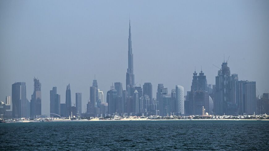 The city skyline is pictured in Dubai on March 11, 2026. 