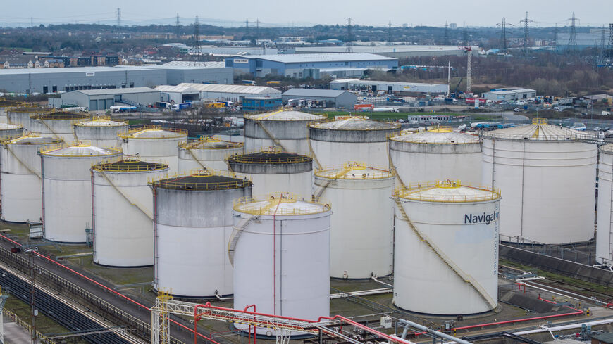 A general view of Navigator Terminals, an oil storage depot along the River Thames, London, March 10, 2026.